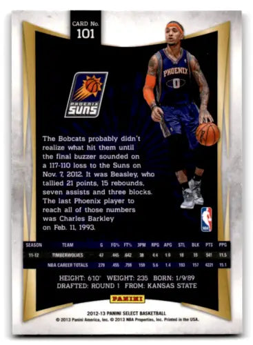 2012-13 Panini Select #101 Michael Beasley EX/NM basketball card with original gloss