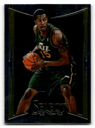 2012-13 Panini Select #116 Derrick Favors trading card with original gloss, Jazz team