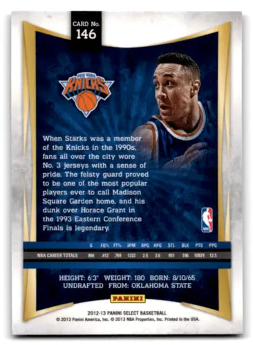 2012-13 Panini Select #146 John Starks basketball card with original gloss, Knicks ID 67480