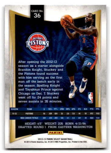 2012-13 Panini Select Rodney Stuckey Basketball Card with original gloss finish