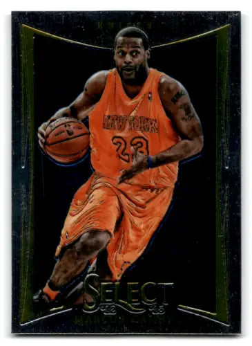 2012-13 Panini Select Marcus Camby trading card with original gloss from the Knicks