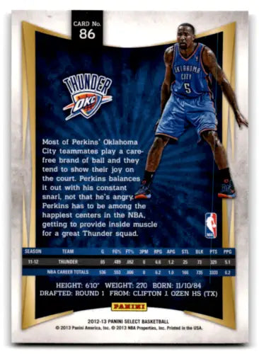 Kendrick Perkins basketball card from 2012-13 Panini Select with original gloss