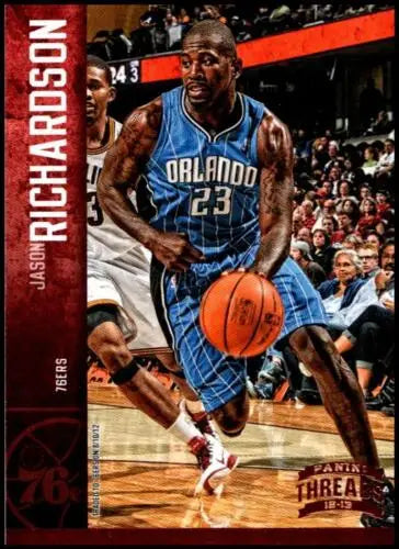 Basketball player in action on 2012-13 Panini Threads Jason Richardson card, original gloss