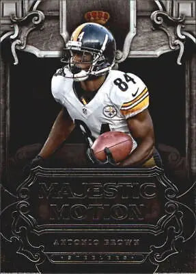 Football card of Antonio Brown from 2012 Crown Royale Majestic Motion series