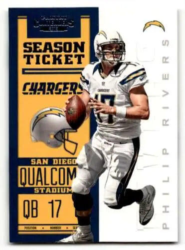 Philip Rivers San Diego Chargers football card with original gloss from 2012 Panini Contenders