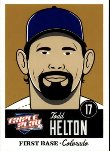 Todd Helton baseball card from 2012 Panini Triple Play with original gloss finish