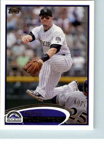 2012 Topps #140 Troy Tulowitzki baseball card in original gloss with Rockies design