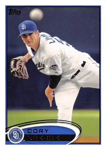 Baseball card of Cory Luebke from 2012 Topps with original gloss, NM-MT Padres