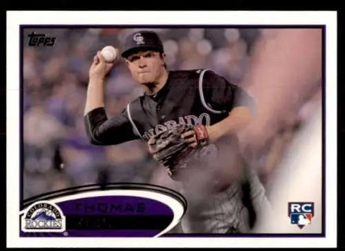 Baseball card of Thomas Field, Rookie Rockies, 2012 Topps original gloss NM-MT RC