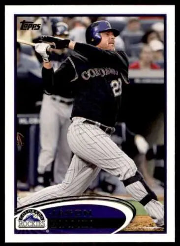 2012 Topps #547 Jason Giambi NM-MT Rockies baseball card with original gloss finish