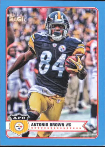 2012 Topps Magic Mini Blue Border #125 Antonio Brown Pittsburgh Steelers football card