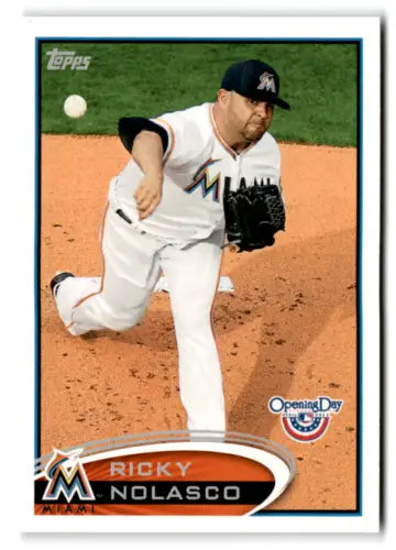 Ricky Nolasco baseball card from 2012 Topps Opening Day with original gloss finish