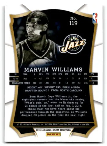 Marvin Williams 2013-14 Panini Select #119 basketball card with original gloss finish