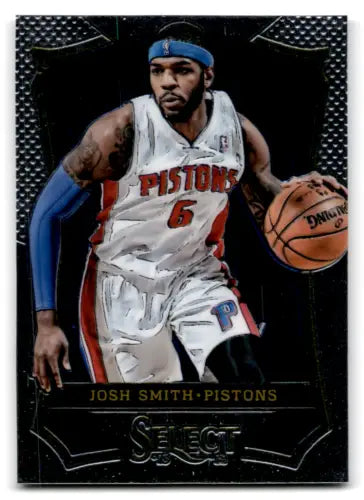 Basketball trading card of Josh Smith in white uniform, original gloss, Panini Select