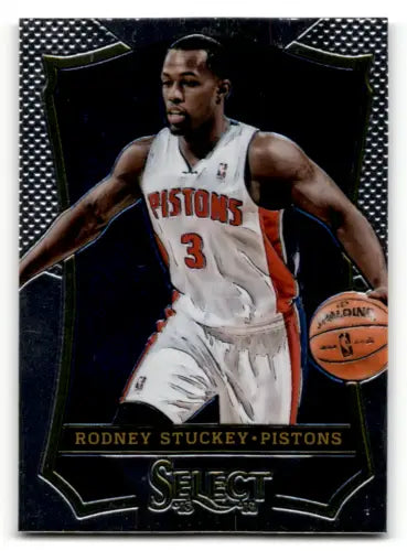 Basketball trading card of Rodney Stuckey in Panini Select original gloss, Detroit Pistons