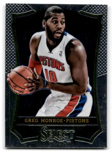 Greg Monroe basketball card from 2013-14 Panini Select with original gloss finish