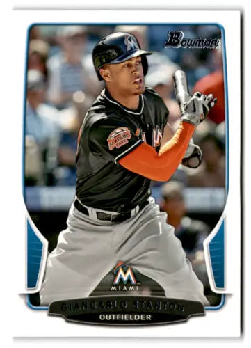 Giancarlo Stanton baseball card 2013 Bowman #182 original gloss NM-MT Marlins