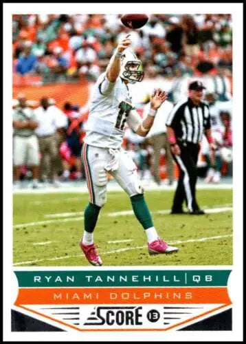 Ryan Tannehill 2013 Panini Score football card with original gloss, Dolphins collectible