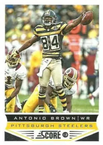 2013 Panini Score #167 Antonio Brown NM-MT Steelers football card with original gloss