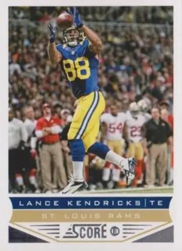 Original gloss 2013 Panini Score #174 Lance Kendricks football card for Rams fans