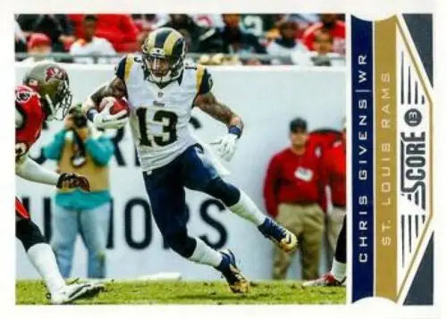 Original gloss 2013 Panini Score #175 Chris Givens football player card for Rams