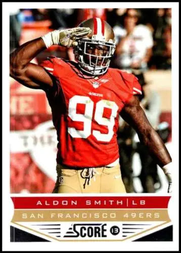 Aldon Smith 2013 Panini Score #192 football card with original gloss and NM-MT condition