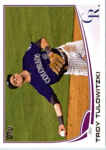 2013 Topps #453 Troy Tulowitzki baseball card with original gloss featuring Rockies star