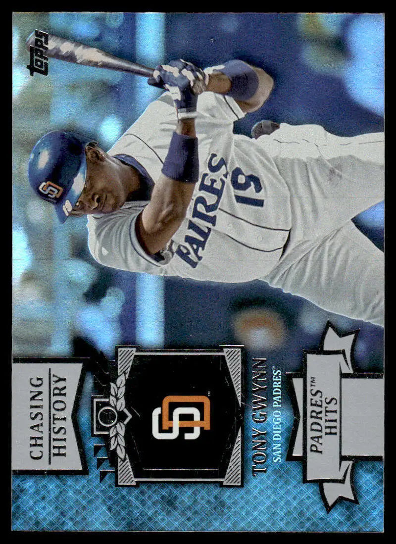 Baseball trading card of Tony Gwynn in San Diego Padres home uniform at bat