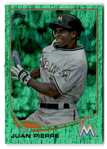 2013 Topps Emerald Juan Pierre baseball card with original gloss, Marlins ID:72785