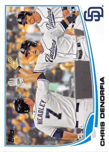 Baseball trading card of US294 Chris Denorfia from Topps Update in original gloss finish