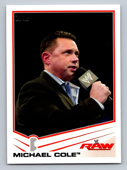 Michael Cole wrestling card from 2013 Topps WWE #24 collectible sports memorabilia