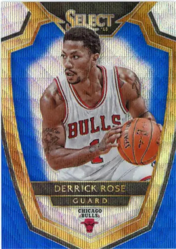 Derrick Rose 2014-15 Select Prizms Blue Silver NBA Card Chicago Bulls NM-MT