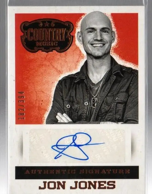 Jon Jones autographed trading card from 2014 Panini Country Music Authentic Signature