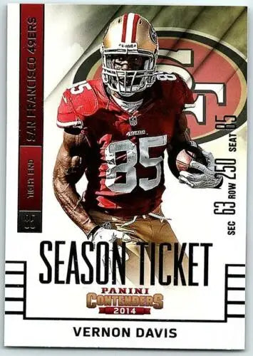 Vernon Davis 2014 Playoff Contenders Season Ticket card featuring original gloss NM-MT 49ers