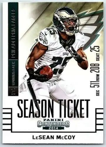 2014 Playoff Contenders Season Ticket #44 LeSean McCoy original gloss Eagles card