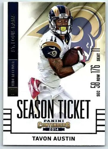 Tavon Austin football card 2014 Playoff Contenders NM-MT Rams with original gloss finish