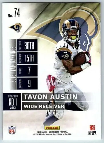 Tavon Austin football card 2014 Playoff Contenders Season Ticket NM-MT Rams original gloss