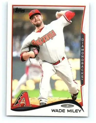 Wade Miley 2014 Topps #170 baseball card featuring original gloss and Diamondbacks design