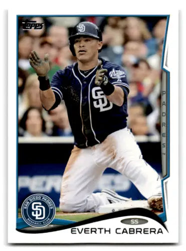 2014 Topps #280 Everth Cabrera baseball card with original gloss from Padres collection