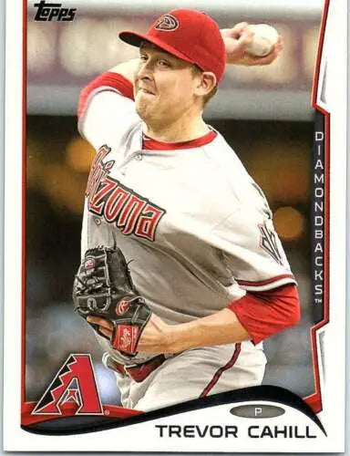 Trevor Cahill baseball card 2014 Topps #35 NM-MT with original gloss, Diamondbacks