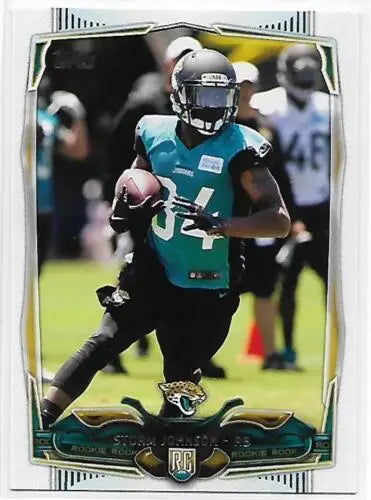 Storm Johnson rookie card with original gloss from 2014 Topps #392 Rookie Jaguars