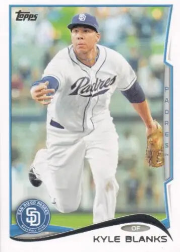 Baseball card of Kyle Blanks, 2014 Topps #640 with original gloss, NM-MT Padres