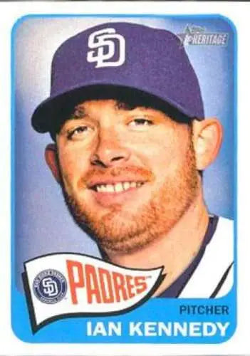 Ian Kennedy NM-MT baseball card from 2014 Topps Heritage with original gloss Padres