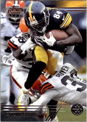 Football player Antonio Brown in action for Pittsburgh Steelers Topps Prime card