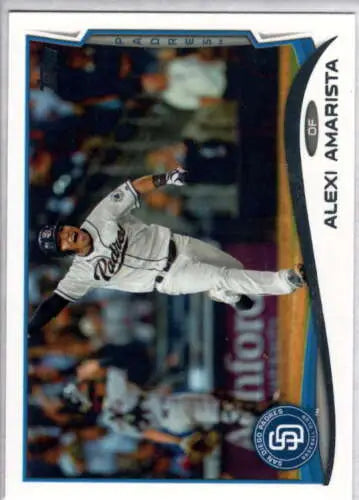 Original gloss 2014 Topps Update Alexi Amarista baseball card NM-MT Padres