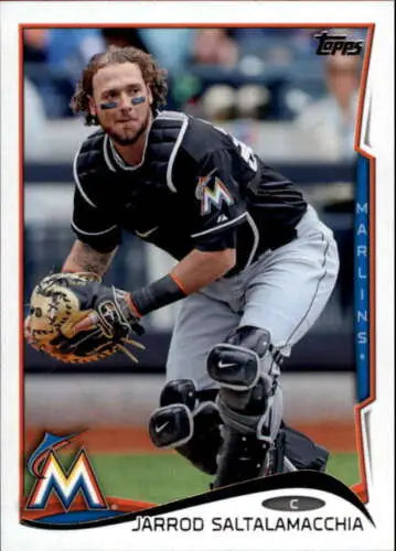 2014 Topps Update Jarrod Saltalamacchia baseball card with original gloss, NM-MT condition