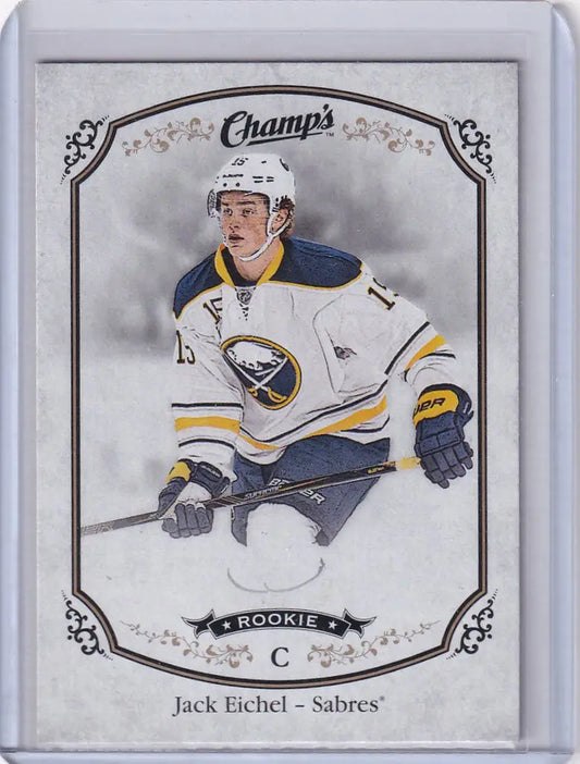 Hockey trading card of Jack Eichel Buffalo Sabres from 2015-16 Champs #314