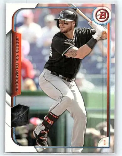 2015 Bowman #18 Jarrod Saltalamacchia baseball card with original gloss from Marlins