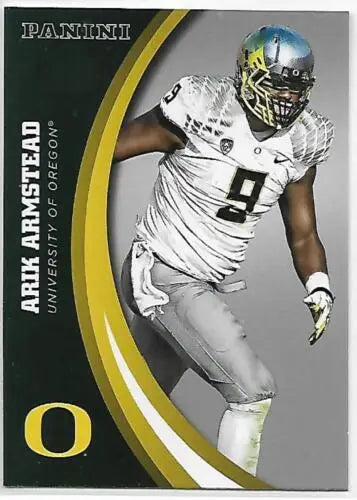 Arik Armstead football card from 2015 Panini Oregon Ducks Silver collection, original gloss