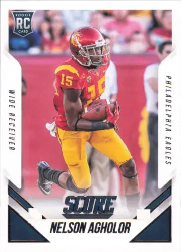 Nelson Agholor rookie card from 2015 Score featuring Philadelphia Eagles logo